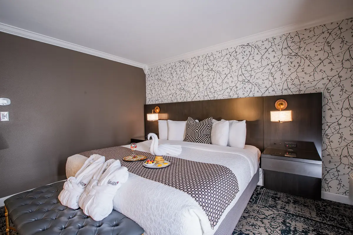 Presidential King bedroom prepared with suite robes