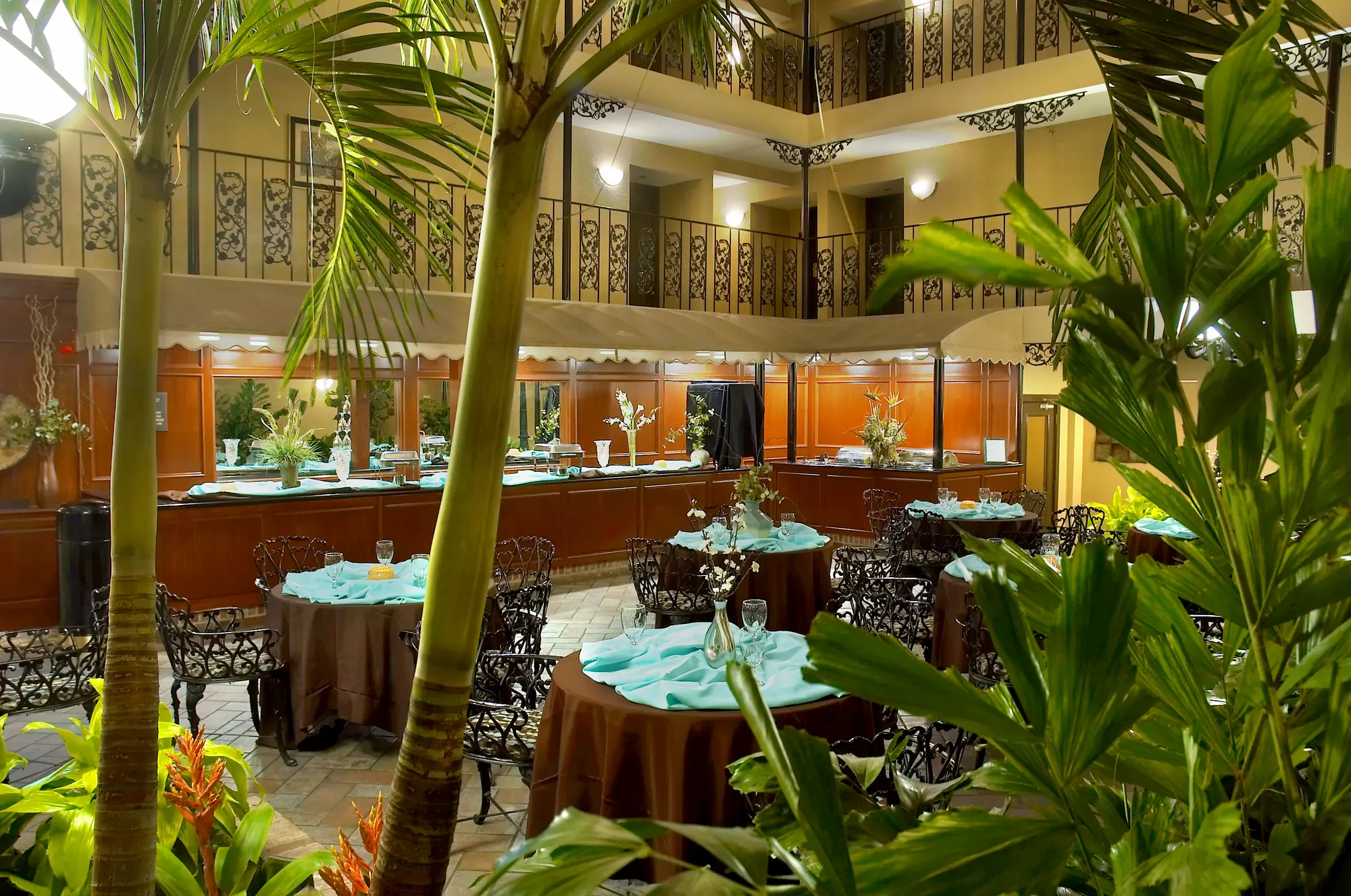 Atrium banquet setup during the Best Western Premier era